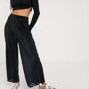 ASOS  Another Reason plisse pleated wide leg 14